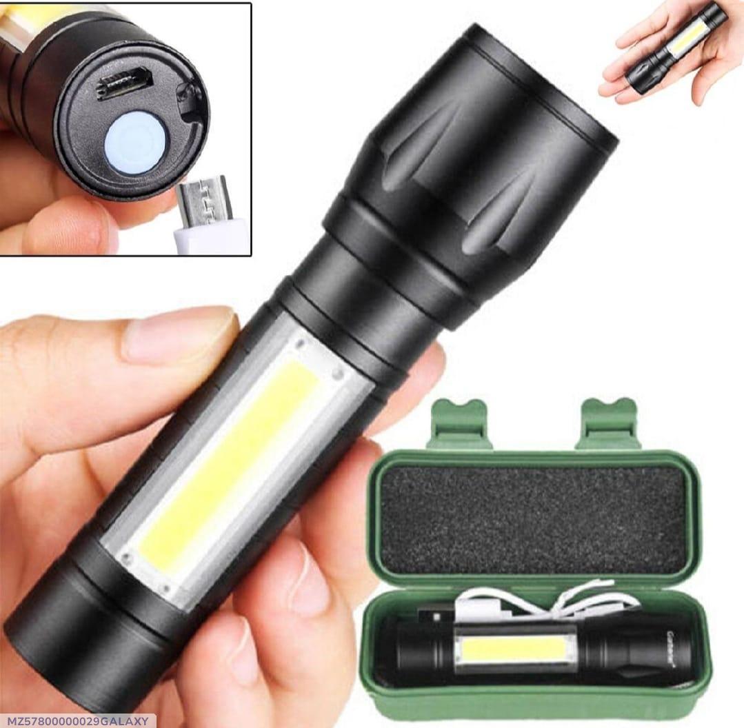 ExamPortable LED Flashlight – Mini Rechargeable Torch with Side Light & Waterproof Bodyple product