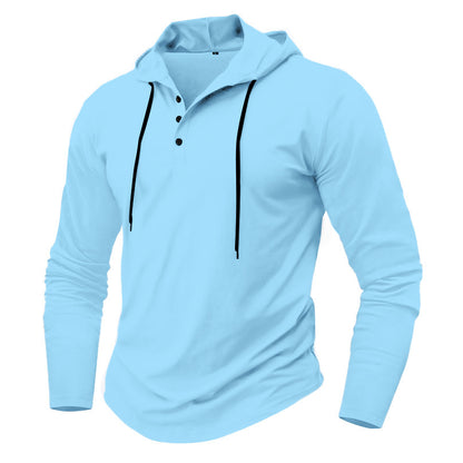 Sports Fitness Hooded Long Sleeve Top Men