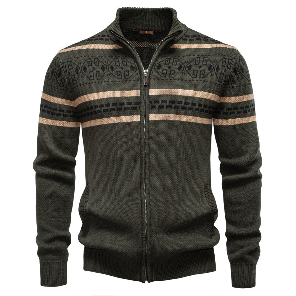 Men's Fashion Sweater Zipper Knitted Jacket