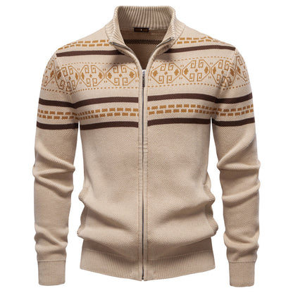 Men's Fashion Sweater Zipper Knitted Jacket