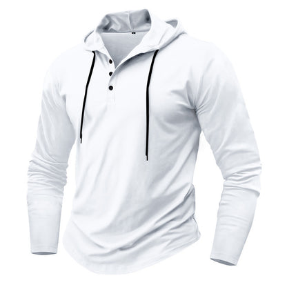 Sports Fitness Hooded Long Sleeve Top Men