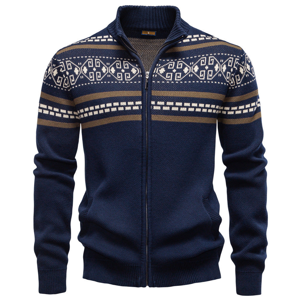 Men's Fashion Sweater Zipper Knitted Jacket