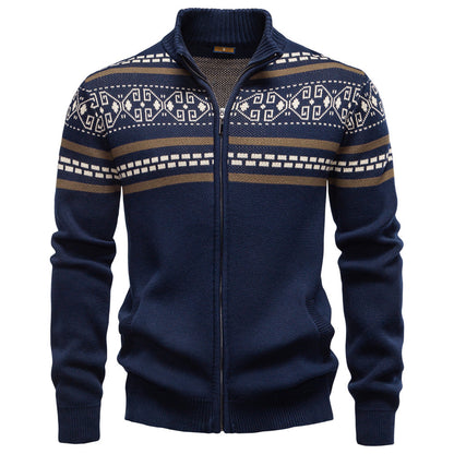 Men's Fashion Sweater Zipper Knitted Jacket